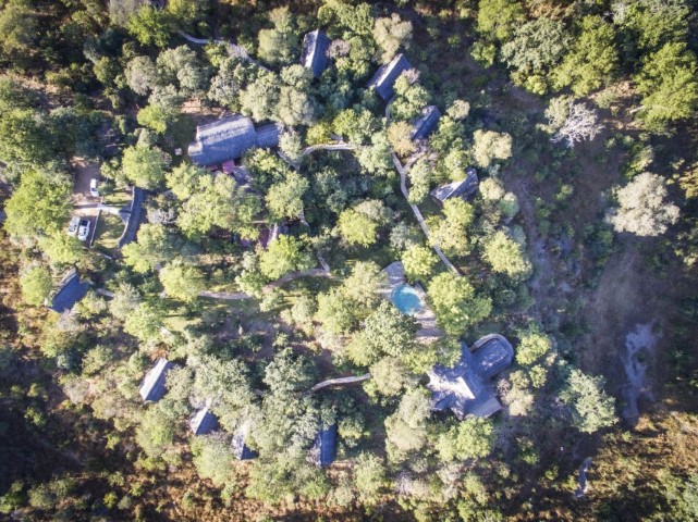 Masuwe Lodge aerial shot
